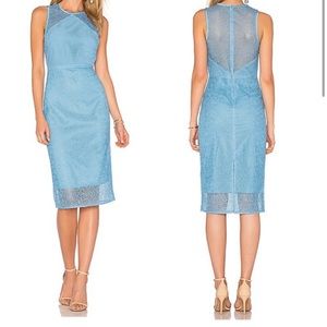 DVF light blue lace sleeveless dress size 0